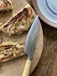 Comté and white bean quesadillas