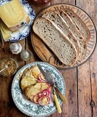Comté Rarebit with Quick Pickled Red Onions